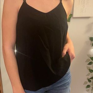 Black tank with strappy design
